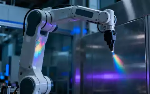 Ein Roboterarm in einer High-Tech-Anlage, der Spannung und Untersuchung im Kontext von Samsung und Rainbow Robotics andeutet. - Foto: über boerse-global.de