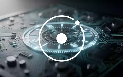 Eine stilisierte Leiterplatte mit leuchtenden Linien und einem integrierten Uhrensymbol, das Technologie und Entscheidungen im Juni darstellt. - Foto: über boerse-global.de