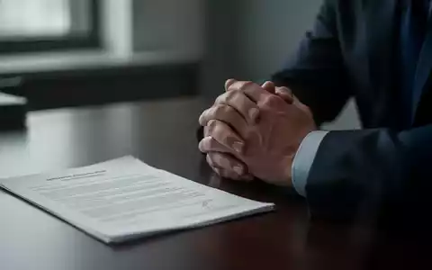 Hände liegen auf einem Schreibtisch, verschwommene Dokumente im Hintergrund, symbolisieren Trauer und rechtliche Fragen im Arbeitskontext. - Foto: über boerse-global.de