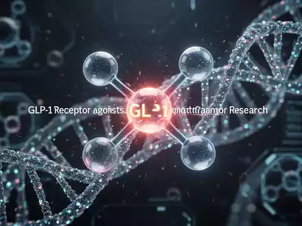Ein abstraktes, leuchtendes Molekül, das sich mit DNA-Strängen verschränkt, symbolisiert medizinische Forschung und Krebsbehandlung. - Foto: über boerse-global.de