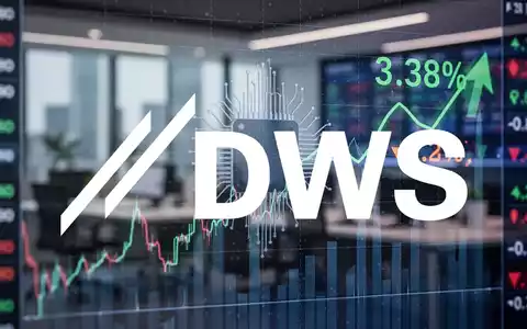 Nahaufnahme eines digitalen Börsendiagramms mit einem Anstieg von 3,38 % und einer stilisierten Mikrochipsilhouette. - Foto: über boerse-global.de
