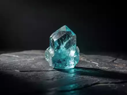 Ein leuchtender Lithiumkristall auf dunklem Untergrund, der Wachstum und Wert symbolisiert, mit dramatischer Beleuchtung. - Foto: über boerse-global.de