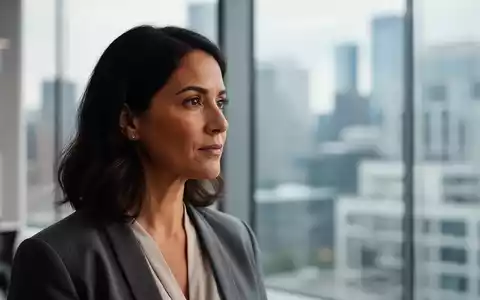 Eine nachdenkliche Frau, die eine Mutter darstellt, blickt aus einem Fenster, mit einem unscharfen Hintergrund einer Stadt. - Foto: über boerse-global.de