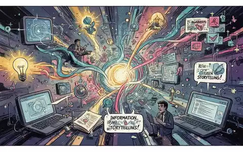 Eine stilisierte Grafik im Stil einer Graphic Novel, die die Vermittlung komplexer Informationen durch visuelles Storytelling darstellt. - Foto: über boerse-global.de