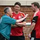 Andreas Rettig (l.) vertritt bei den Prämienverhandlungen die DFB-Seite.  - Bild: Federico Gambarini/dpa