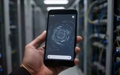 A hand holds a Google Pixel smartphone, its screen showing a digital interface related to repair or data recovery. - Foto: über boerse-global.de