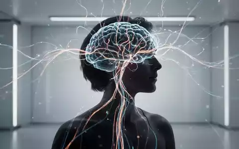 Eine Personensilhouette mit leuchtenden Linien, die neuronale Pfade darstellen, symbolisiert mentale Fitness und positive Persönlichkeitsentwicklung. - Foto: über boerse-global.de