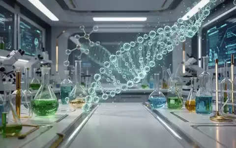 Ein futuristisches Labor mit leuchtenden wissenschaftlichen Instrumenten und stilisierten DNA-Strängen, die pharmazeutische Forschung darstellen. - Foto: über boerse-global.de