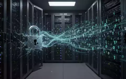 Ein aufgebrochenes digitales Vorhängeschloss, aus dem binärer Code fließt, symbolisiert einen Cybersicherheitsvorfall in der Pharmaindustrie. - Foto: über boerse-global.de