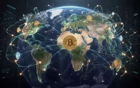 Digital currency flowing across a globe, with network lines connecting continents, symbolizing fast cross-border transactions. - Foto: über boerse-global.de