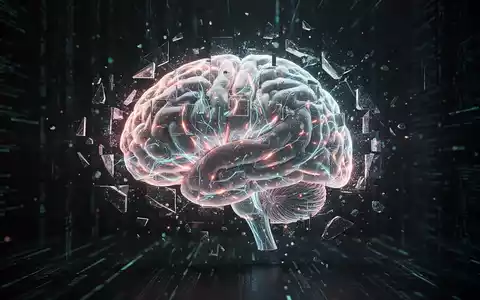 A glowing, fragmented AI brain or neural network reassembling within a dark digital interface, symbolizing system recovery. - Foto: über boerse-global.de