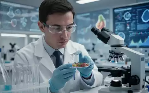 Ein Wissenschaftler im Labor, der sich auf eine Petrischale konzentriert, um evidenzbasierte Ernährungsforschung zu symbolisieren. - Foto: über boerse-global.de