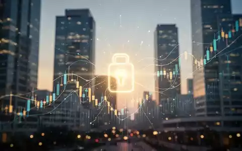 Digitales Diagramm mit aufsteigendem Trend und stilisiertem Powerbank-Symbol vor unscharfer Finanzarchitektur bei Sonnenuntergang. - Foto: über boerse-global.de