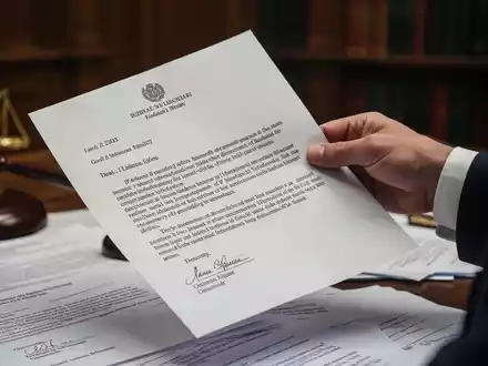 Eine Hand hält einen formellen Brief, im Hintergrund unscharfe offizielle Dokumente, die rechtliche Risiken und Zustellungsprobleme symbolisieren. - Foto: über boerse-global.de