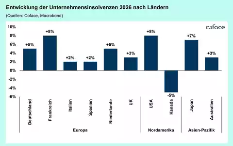 +6 Prozent: Coface hebt globale Insolvenzprognose deutlich an - Foto: presseportal.de