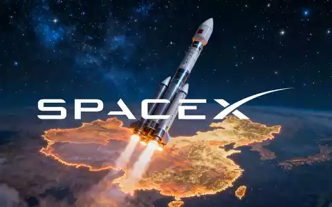 Eine Rakete startet in den Nachthimmel mit einer stilisierten, leuchtenden Karte Chinas im unteren Bildbereich. - Foto: über boerse-global.de