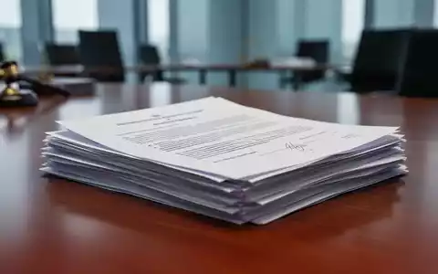 Ein Stapel deutscher Rechtsdokumente oder Verträge auf einem glänzenden Holzschreibtisch in einem Büro. - Foto: über boerse-global.de
