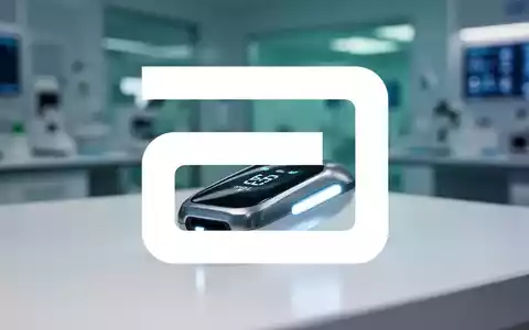 Nahaufnahme eines modernen medizinischen Geräts, das wie ein Glukosemonitor aussieht, auf einer sterilen Oberfläche. - Foto: über boerse-global.de