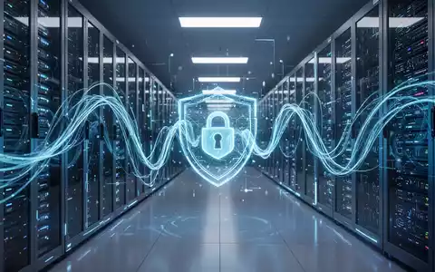 A stylized data center with abstract glowing blue lines, symbolizing artificial intelligence and financial regulation. - Foto: über boerse-global.de
