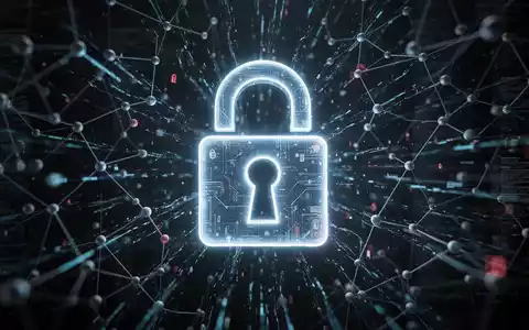 A glowing digital padlock icon on a dark background with abstract data streams, representing cybersecurity and fraud prevention. - Foto: über boerse-global.de