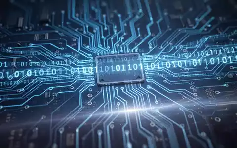 A stylized, glowing blue circuit board with binary code, symbolizing digital updates and system performance enhancements for Windows 11. - Foto: über boerse-global.de