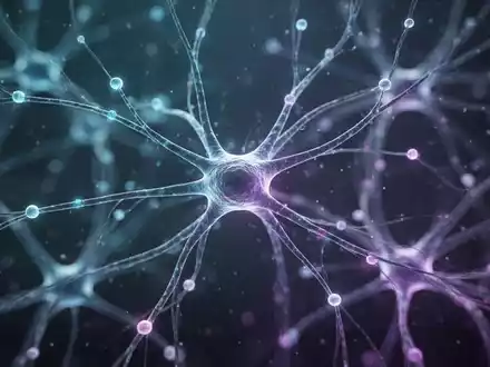 Abstrakte Darstellung von Nervenzellen und synaptischen Verbindungen, die Forschung und Innovation im Bereich der Neurowissenschaften symbolisieren. - Foto: über boerse-global.de