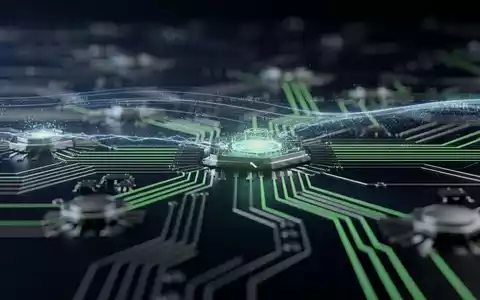 Ein futuristisches, leuchtendes Schaltbrett mit verbundenen Knotenpunkten, das KI und Sicherheit symbolisiert. - Foto: über boerse-global.de