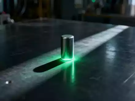 Ein einzelnes, leuchtendes Uranbrennstoffpellet auf einer dunklen Oberfläche, das potenzielle Energie symbolisiert. - Foto: über boerse-global.de