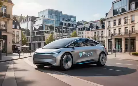 Ein autonomes Fahrzeug von Pony AI fährt durch eine moderne Stadtlandschaft in Luxemburg, die Innovation und Technologie symbolisiert. - Foto: über boerse-global.de