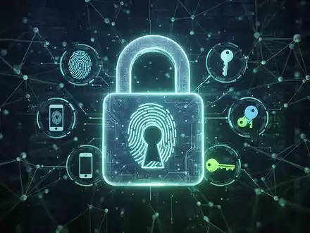 A glowing digital padlock with multiple authentication icons, symbolizing multi-factor authentication and cybersecurity. - Foto: über boerse-global.de
