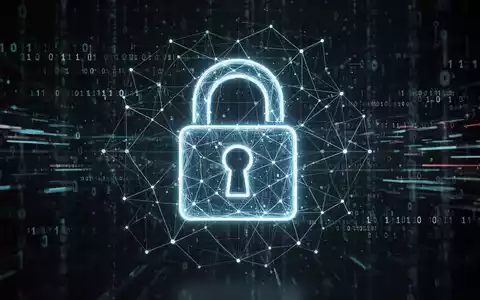 A glowing digital padlock icon with a network grid, surrounded by abstract binary code, symbolizing cybersecurity threats and data breaches. - Foto: über boerse-global.de