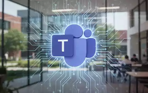 A glowing Microsoft Teams logo overlaid on a digital network pattern, symbolizing data migration and technological integration in a modern setting. - Foto: über boerse-global.de