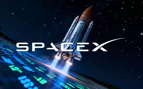 Eine Rakete startet in den Sternenhimmel, während im Vordergrund ein Börsenticker Finanzdaten anzeigt. - Foto: über boerse-global.de