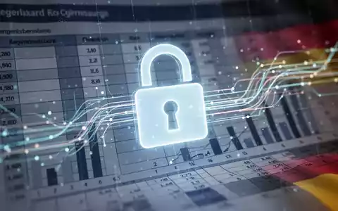 Eine stilisierte Darstellung eines digitalen Schlosses über Datenflüssen, das Datenschutz und regulatorische Änderungen symbolisiert. - Foto: über boerse-global.de