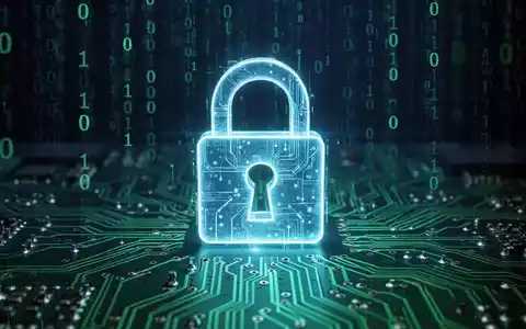 A glowing padlock icon over a circuit board with binary code, symbolizing digital security and vulnerabilities in PC systems. - Foto: über boerse-global.de