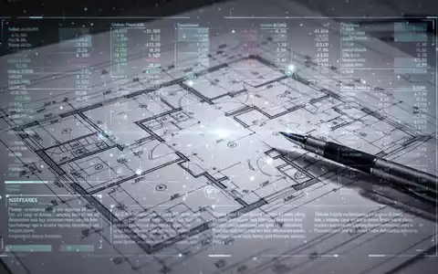Eine detaillierte Bauzeichnung mit überlagerten digitalen Finanzdaten und rechtlichen Klauseln, die Präzision und Komplexität symbolisieren. - Foto: über boerse-global.de
