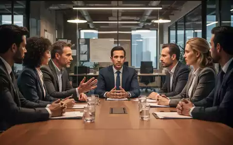 Eine Gruppe von Menschen sitzt an einem Tisch in einem modernen Konferenzraum und diskutiert, was Verhandlungen oder Betriebsratssitzungen widerspiegelt. - Foto: über boerse-global.de