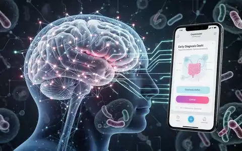 Ein stilisiertes Gehirn, überlagert von einem leuchtenden neuronalen Netzwerk, verbunden mit einem Smartphone, das eine Test-App anzeigt. - Foto: über boerse-global.de