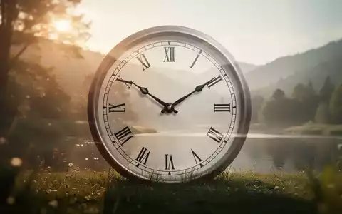 Eine stilisierte Uhr verschmilzt mit einer friedlichen Naturlandschaft, die Work-Life-Balance und Zeitmanagement symbolisiert. - Foto: über boerse-global.de