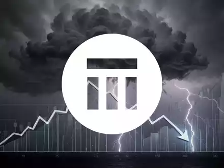 Dunkle Sturmwolke über einem Finanzdiagramm mit Abwärtstrend, symbolisiert die Belastung der Bilanz durch Naturkatastrophen. - Foto: über boerse-global.de