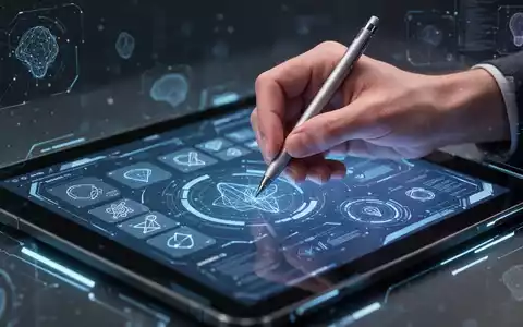A hand holding a stylus, drawing on a tablet screen displaying digital art tools and AI photo editing features. - Foto: über boerse-global.de