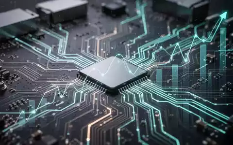 Nahaufnahme einer modernen Leiterplatte mit leuchtenden Pfaden, die Technologie und Preisänderungen symbolisiert. - Foto: über boerse-global.de