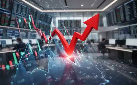 Ein roter Abwärtspfeil durchbricht einen Bildschirm mit Finanzdaten, im Hintergrund ein unscharfer Handelsraum. - Foto: über boerse-global.de