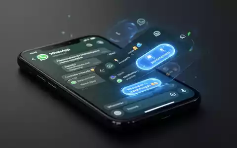 A smartphone showing the WhatsApp chat interface with new message animations and a redesigned message action menu. - Foto: über boerse-global.de