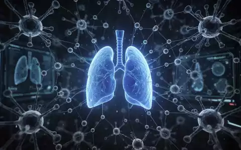 Ein stilisiertes, blau leuchtendes Thymusorgan, eingebettet in ein abstraktes Netzwerk des Immunsystems vor dunklem Hintergrund. - Foto: über boerse-global.de
