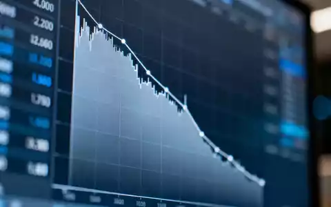 Ein fallender Finanzchart auf einem digitalen Bildschirm, der einen erheblichen Aktienverlust darstellt. - Foto: über boerse-global.de