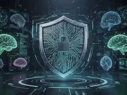 A glowing digital shield icon with circuit board patterns, symbolizing advanced anti-fraud technology and cybersecurity in a futuristic interface. - Foto: über boerse-global.de