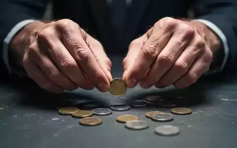 Nahaufnahme von zitternden Händen, die versuchen, kleine Münzen aufzuheben, was motorische Schwierigkeiten bei Polyneuropathie symbolisiert. - Foto: über boerse-global.de