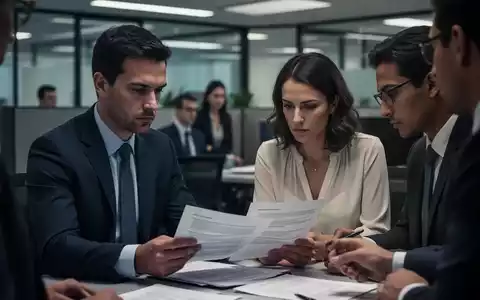 Eine Gruppe von Anwälten in einem modernen Büro prüft konzentriert Dokumente, die die Komplexität von Entlassungen und Arbeitsrecht symbolisieren. - Foto: über boerse-global.de