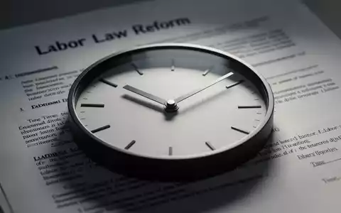 Nahaufnahme einer modernen Uhr mit unscharfen Zeigern vor einem Dokument, das Arbeitszeitreformen symbolisiert. - Foto: über boerse-global.de